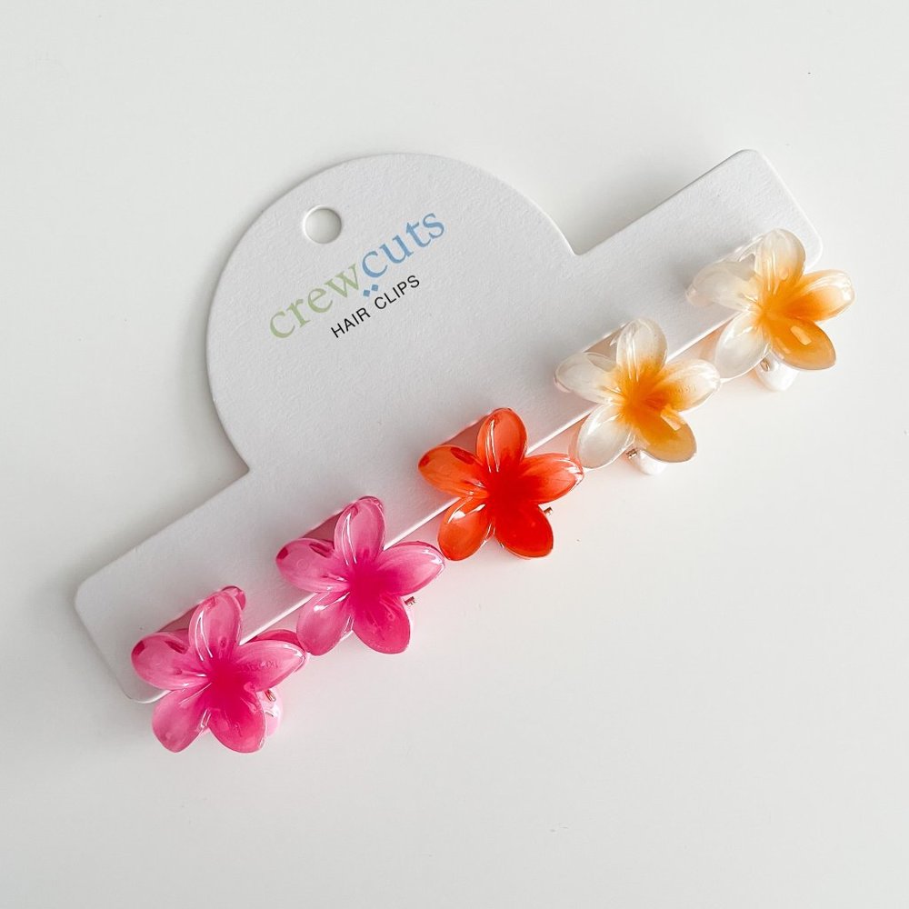 J. Crew Factory Girls' Flower Hair Clips Set